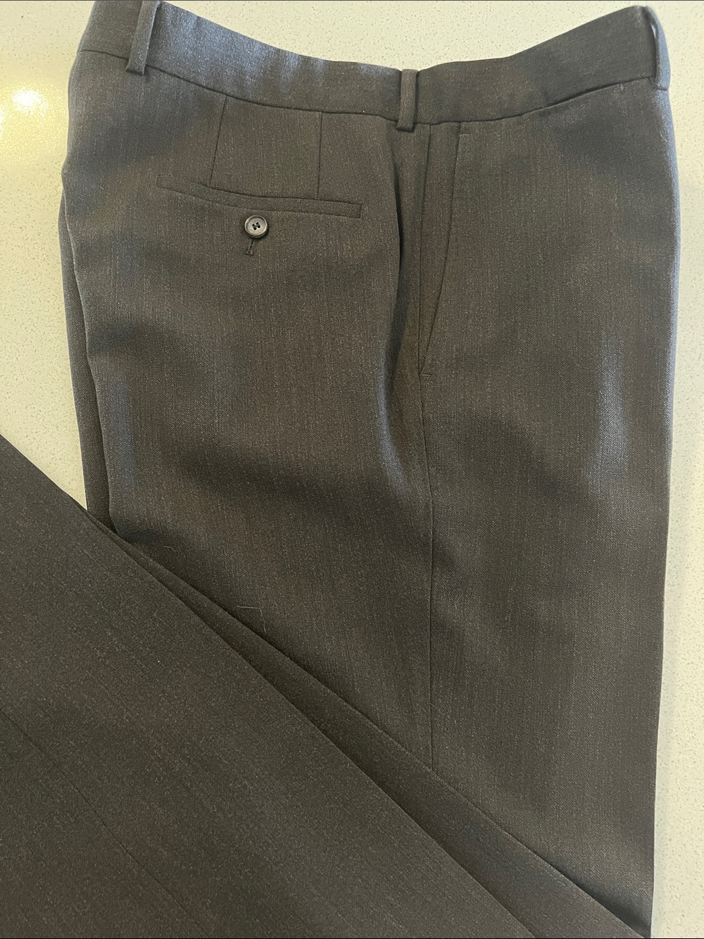 Hugo Boss Men's Charcoal Dress Pants - Flat Front Tailored Style